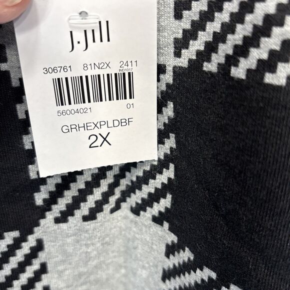 J.Jill Fit Buffalo Plaid Top 2X Women Cozy Oversized Long Sleeve Pullover New - Picture 6 of 12